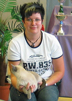 Loona und ich bei der Best in Show Vergabe